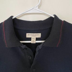 Men's Burberry London Navy Blue Polo Size XXL